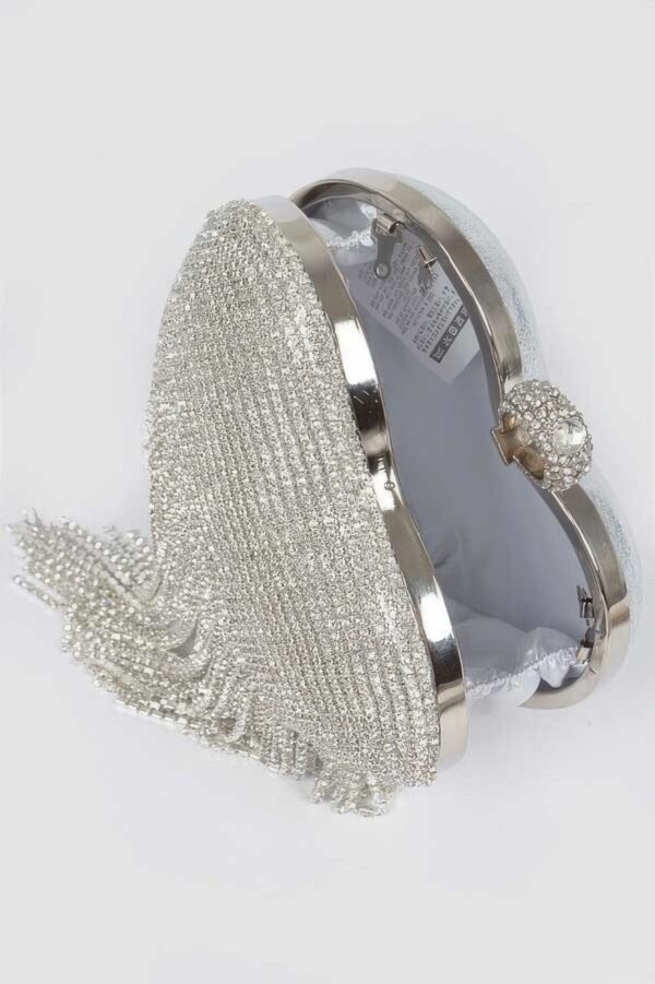 Rhinestone Fringe Heart-Shaped Party Bag