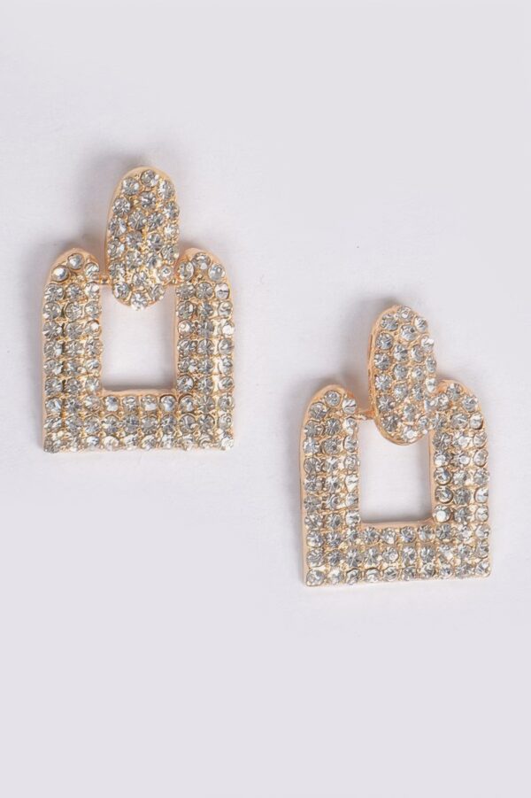 Open-Cut Rhinestone Earrings – Lightweight Shine