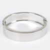Simple Metal Bangle Bracelet – Slim Oval Polished