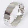 Simple Metal Bangle Bracelet – Slim Oval Polished