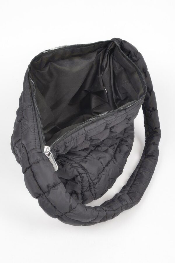 Plush Quilted Oversize Nylon Crossbody Bag