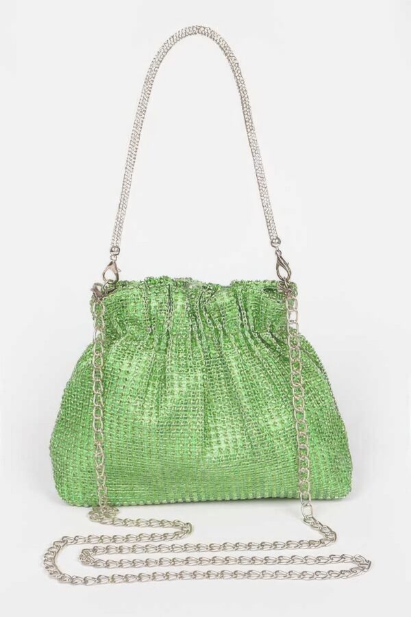 Studded Clutch with Rhinestone Embellishments