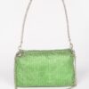 Studded Metal Clutch Bag – Silver-Tone