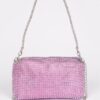 Studded Metal Clutch Bag – Silver-Tone