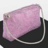 Studded Metal Clutch Bag – Silver-Tone