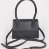 Faux Leather Top Handle Bag – Compact Structured Silhouette