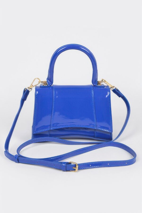 Enamel Top Handle Mini Bag – High-Shine PVC