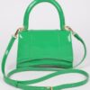 Enamel Top Handle Mini Bag – High-Shine PVC