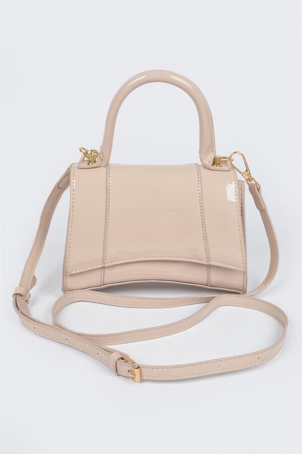 Enamel Top Handle Mini Bag – High-Shine PVC