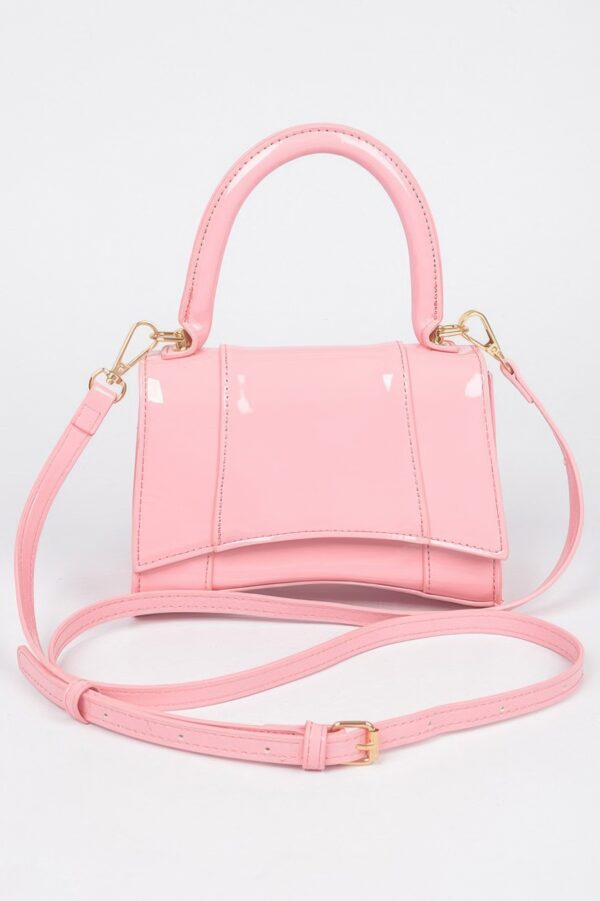 Enamel Top Handle Mini Bag – High-Shine PVC