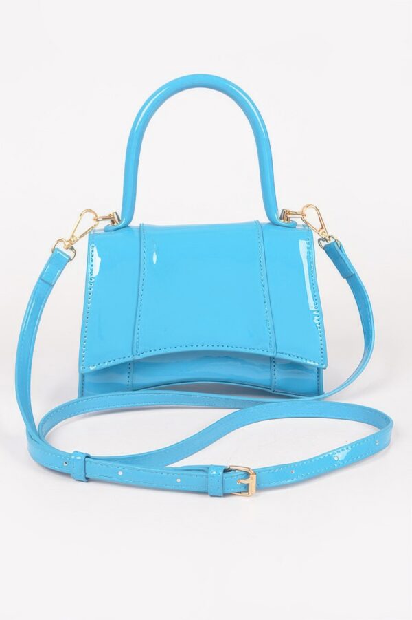 Enamel Top Handle Mini Bag – High-Shine PVC