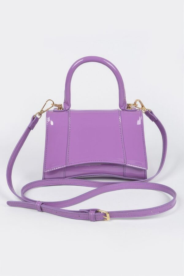 Enamel Top Handle Mini Bag – High-Shine PVC