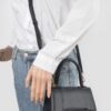 Faux Leather Top Handle Bag – Structured Mid-Size
