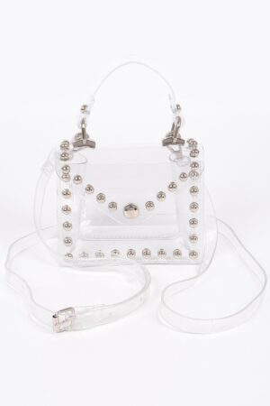 Transparent Studded Mini Bag – Clear PVC