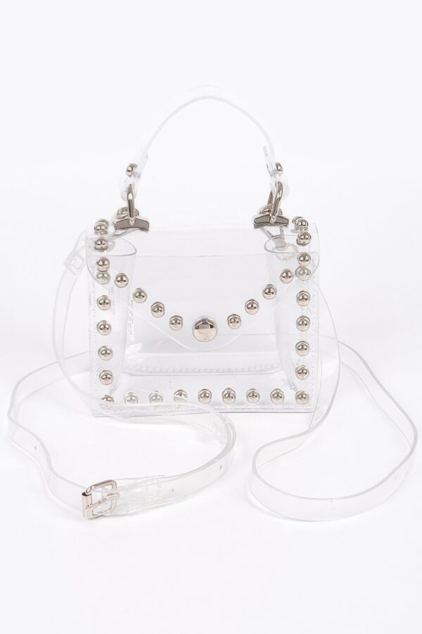 Transparent Studded Mini Bag – Clear PVC