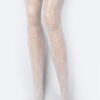 Black Lace-Top Polyester Stockings – Sleek Finish