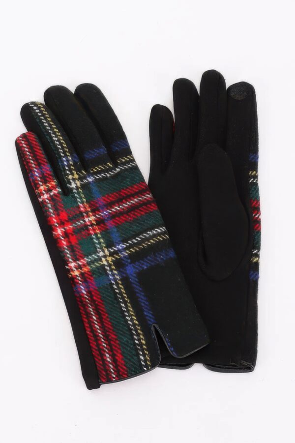 Soft-Lined Plaid Pattern Gloves – Winter Style