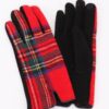 Soft-Lined Plaid Pattern Gloves – Winter Style