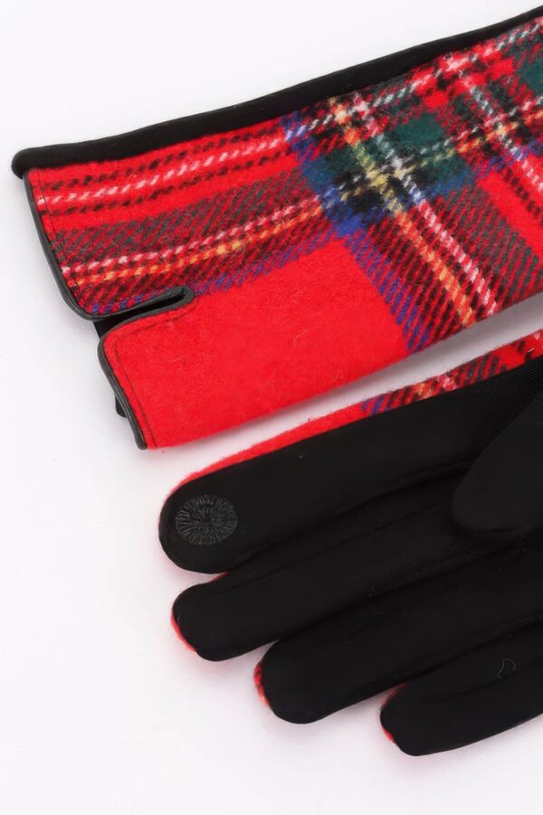 Soft-Lined Plaid Pattern Gloves – Winter Style