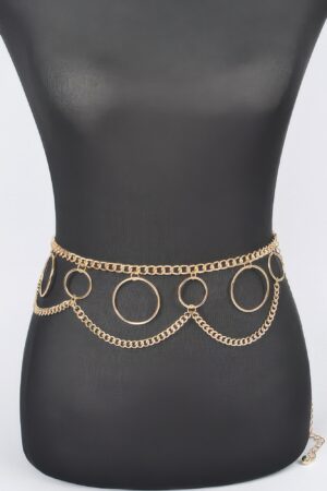 Multi O-Ring Layered Chain Belt – Iron Industrial Style