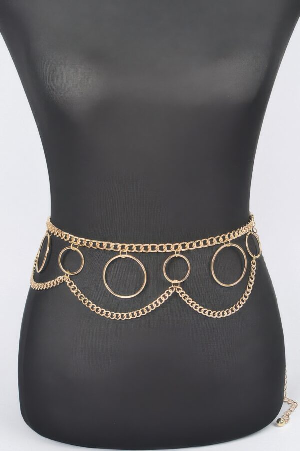 Multi O-Ring Layered Chain Belt – Iron Industrial Style