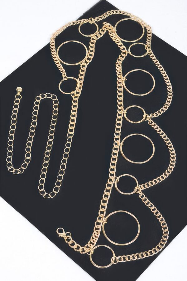 Multi O-Ring Layered Chain Belt – Iron Industrial Style