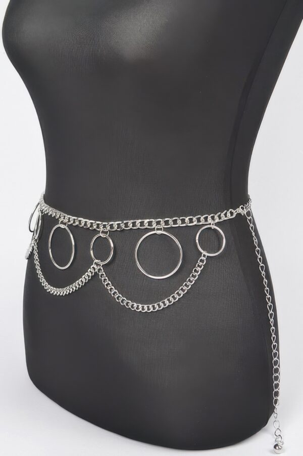Multi O-Ring Layered Chain Belt – Iron Industrial Style