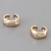 Abstract Dent Hoop Earrings – Polished Sculptural Hoops