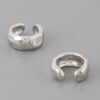Abstract Dent Hoop Earrings – Polished Sculptural Hoops