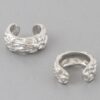 Abstract Ripple Hoop Earrings – Sculpted Mid-Size