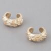 Abstract Ripple Hoop Earrings – Sculpted Mid-Size
