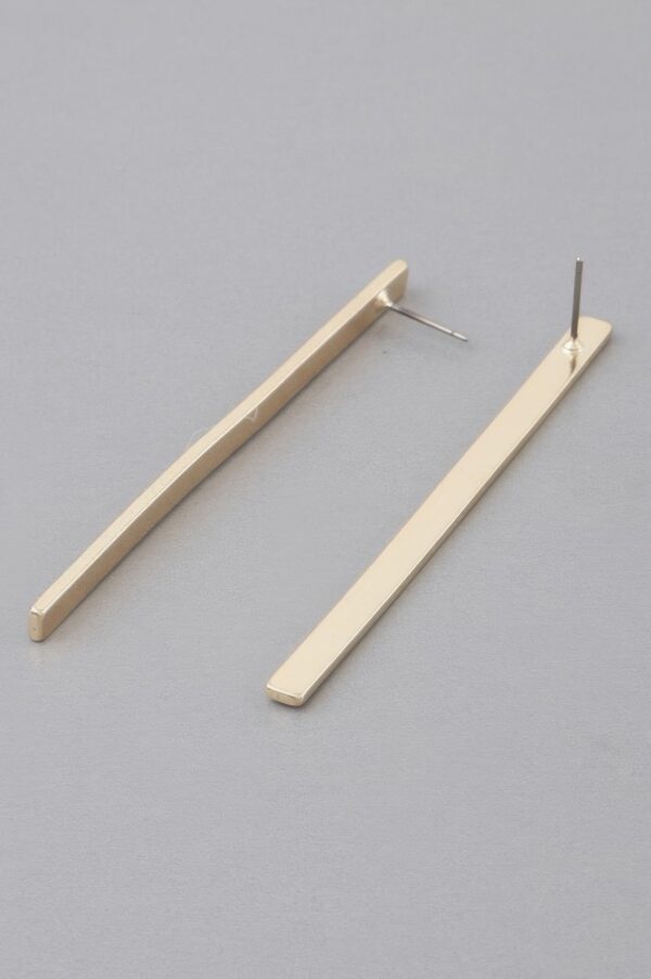 Streak Bar Drop Earrings – Polished Metallic Bars