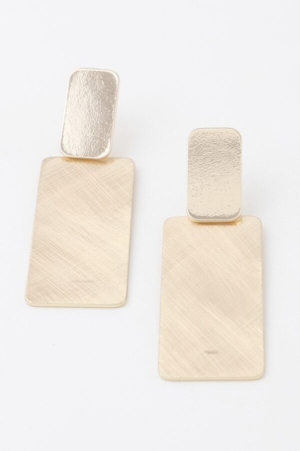 Abstract Bar Drop Earrings – Polished Sculptural Drop