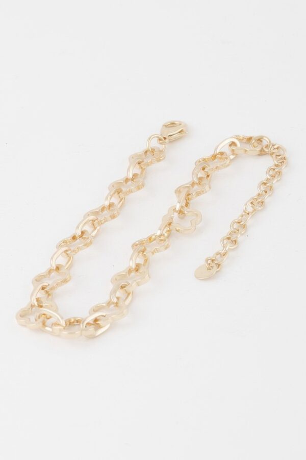 Clover Link Chain Bracelet – Polished Metal Clover Links