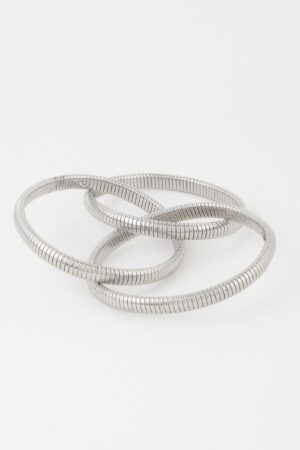 Interweaved Snake Chain Bracelet – Polished Metallic Finish
