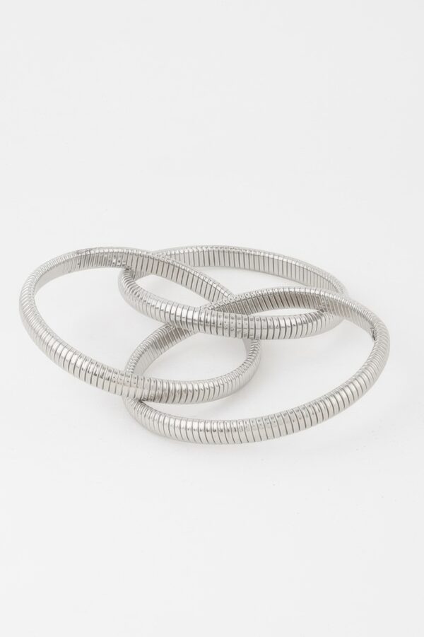 Interweaved Snake Chain Bracelet – Polished Metallic Finish