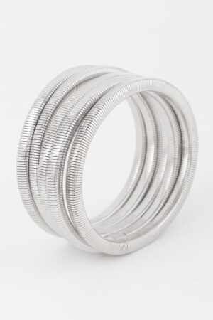 Multi Snake Chain Bracelet – Polished Layered Metallic