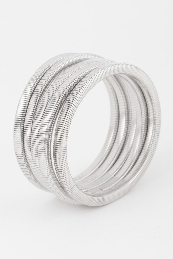 Multi Snake Chain Bracelet – Polished Layered Metallic