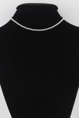 Beaded Necklace with Polished Beads – 14 inch