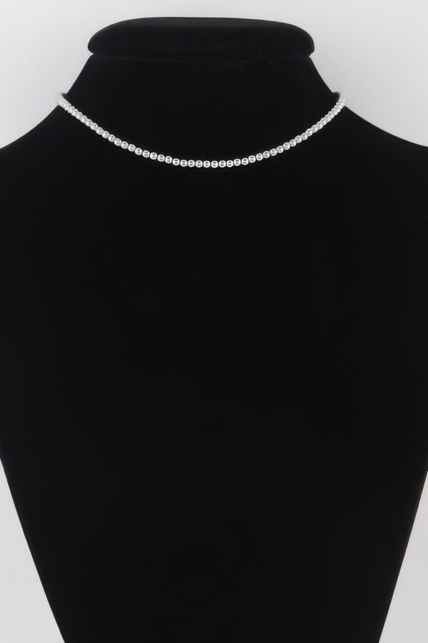 Beaded Necklace with Polished Beads – 14 inch
