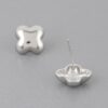 Four-Leaf Stud Earrings – Polished Metallic