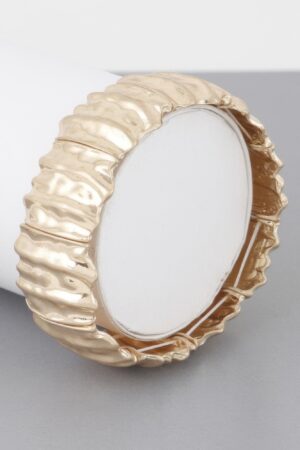 Multi-Layer Hammered Metal Bracelet – Slip-On