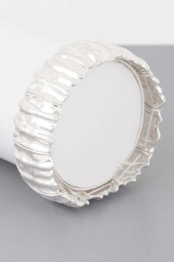 Multi-Layer Hammered Metal Bracelet – Slip-On
