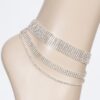 Layered Rhinestone Anklet – Multi-Strand Sparkle