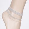 Layered Rhinestone Anklet – Multi-Strand Sparkle