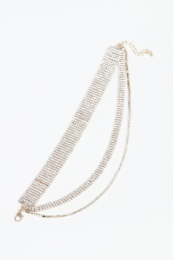 Layered Rhinestone Anklet – Multi-Strand Sparkle