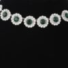 Emerald Rhinestone Choker Necklace – Polished Metal