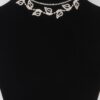 Rhinestone Leaf Choker Necklace – Delicate Leaf Motif