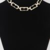 Hammered Link Chain Necklace – Textured Metal Links