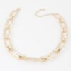 Hammered Link Chain Necklace – Textured Metal Links
